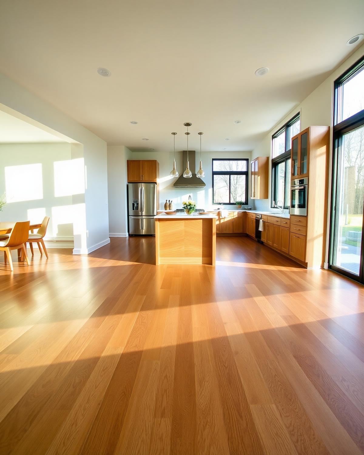 Hardwood in modern kitchen